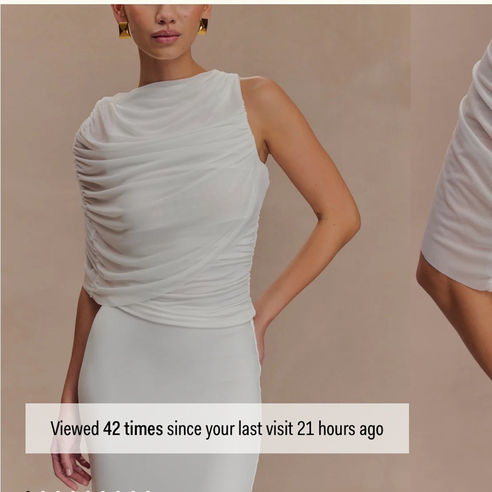 Meshki Pruedance White Mesh Top NWT